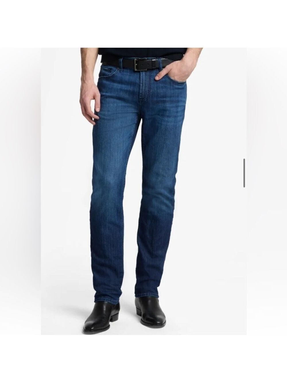 7 For All Mankind Dark Blue Relaxed Straight Jeans Size 36